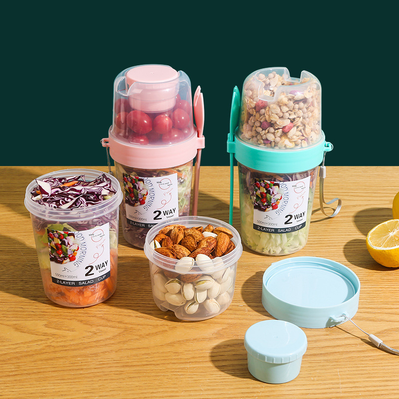Salad Oatmeal Cup 500ml+300ml  - огляд і ціна Meal Prep Oatmeal