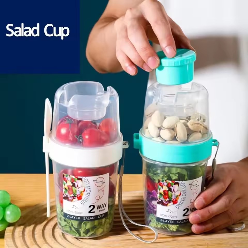 Salad Oatmeal Cup 500ml+300ml  - огляд і ціна Meal Prep Oatmeal