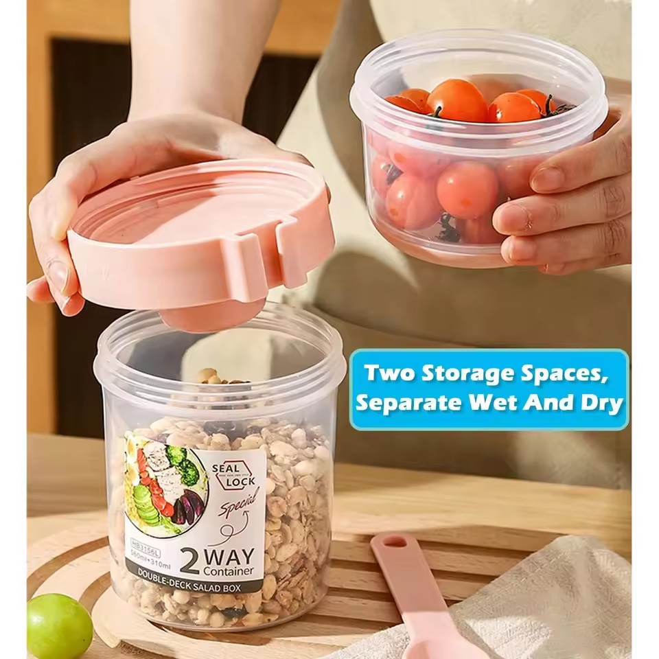 Salad Oatmeal Cup 500ml+300ml  - огляд і ціна Meal Prep Oatmeal