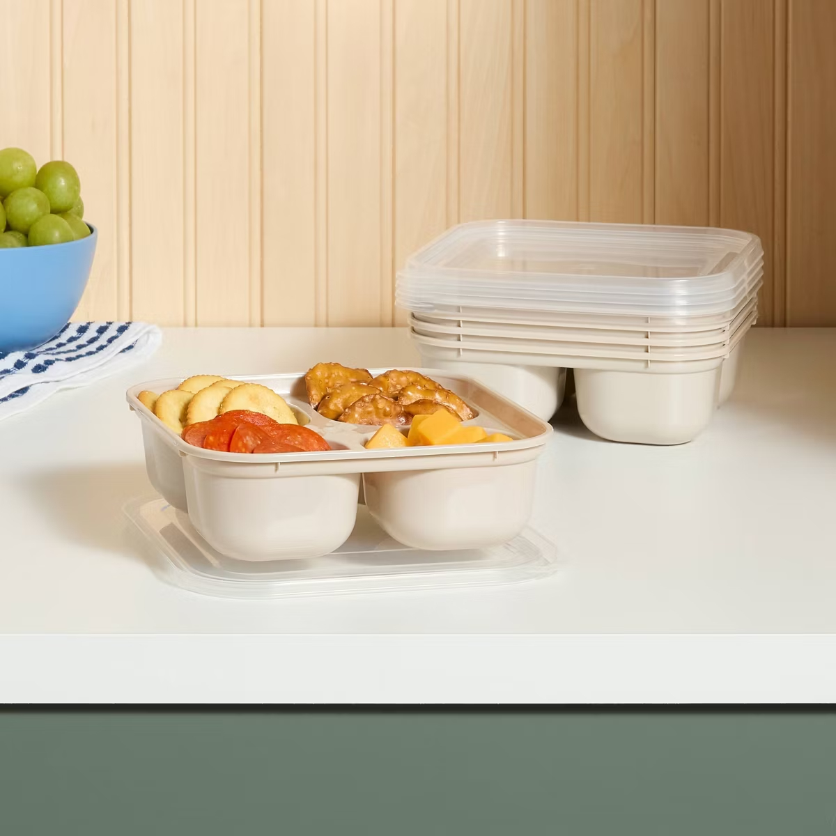 10pc Set of 5 Plastic Divided  - огляд і ціна Meal Prep Oatmeal