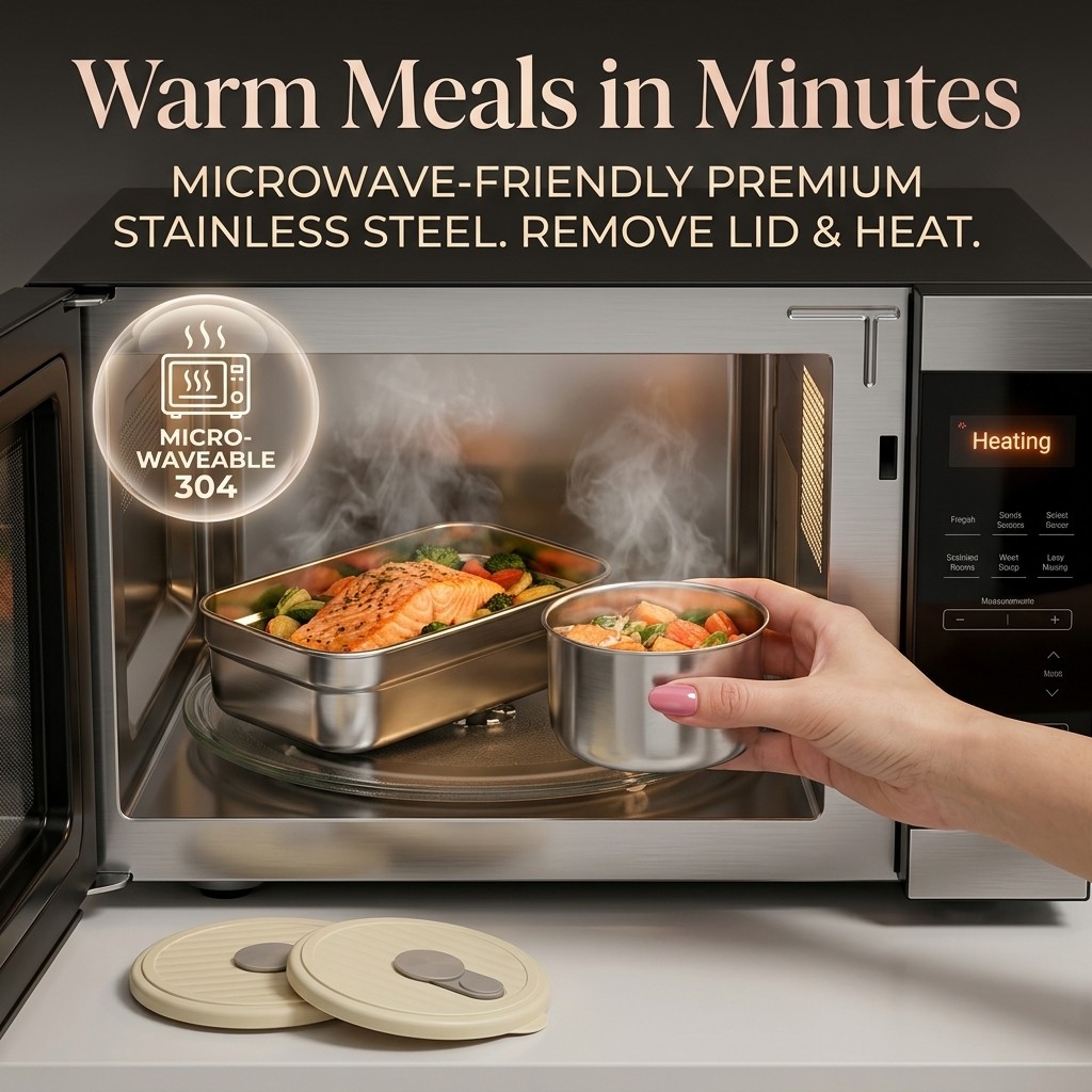 Microwave Safe 304 Stainless S - огляд і ціна Meal Prep Meal Ideas