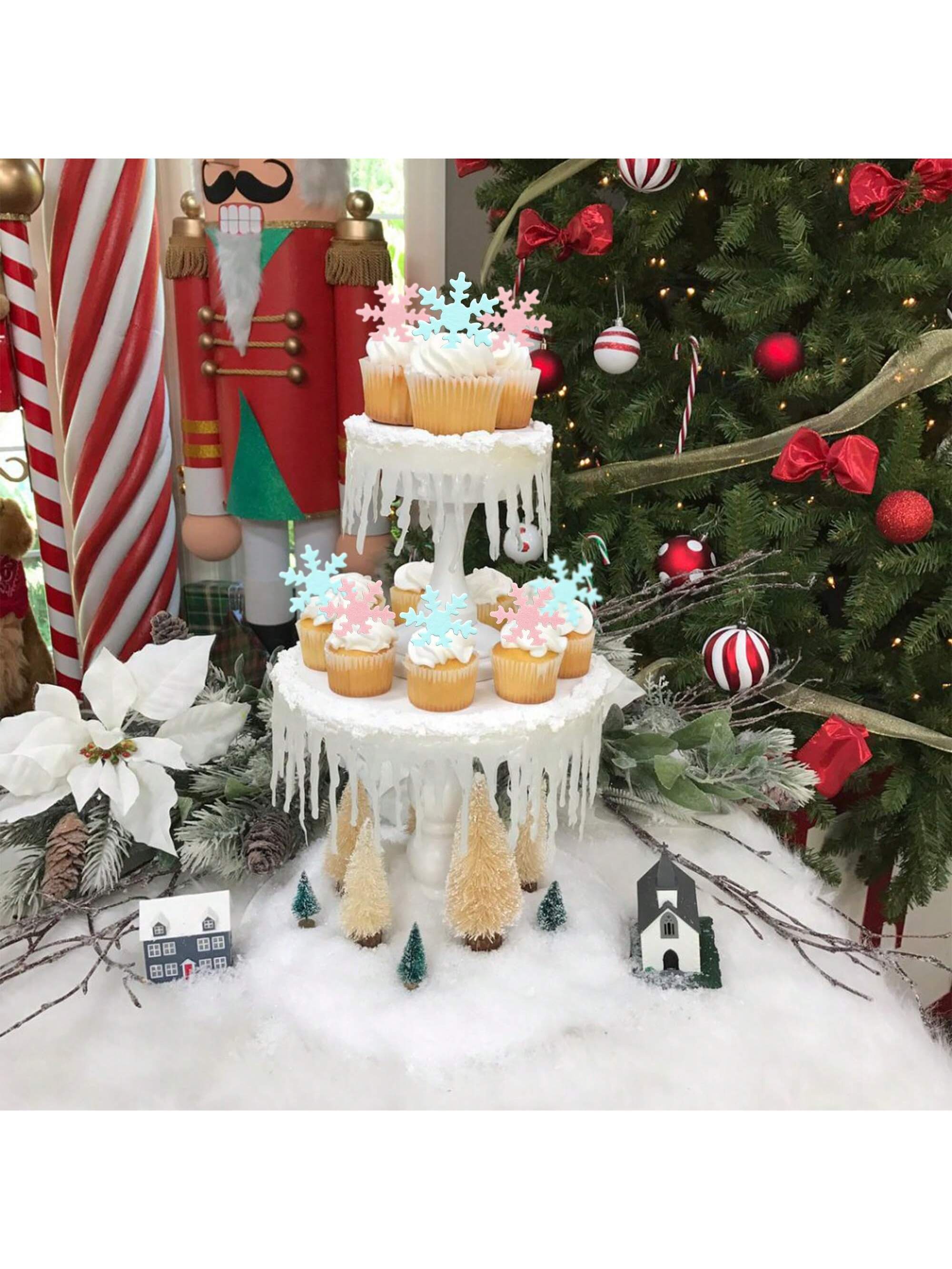 50Pcs Blue White Cupcake Toppe - огляд і ціна Meal Prep Frozen