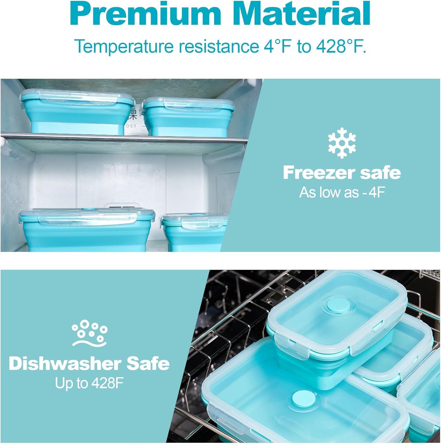 Collapsible Food Storage Conta - огляд і ціна Meal Prep Oatmeal