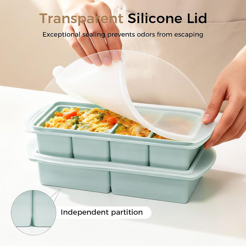 Silicone Freezer Tray With Lid - огляд і ціна Meal Prep Frozen