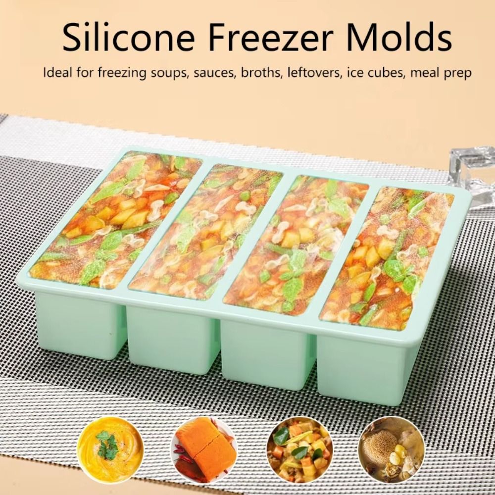 New 4 Grids Food Freezing Mold - огляд і ціна Meal Prep Frozen
