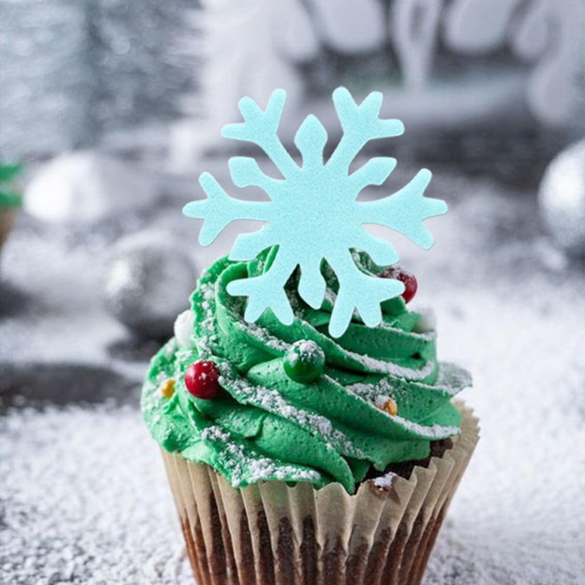 50Pcs Blue White Cupcake Toppe - огляд і ціна Meal Prep Frozen
