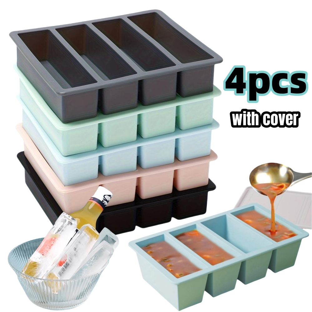 1/4pcs Large Rectangular Ice C - огляд і ціна Meal Prep Frozen