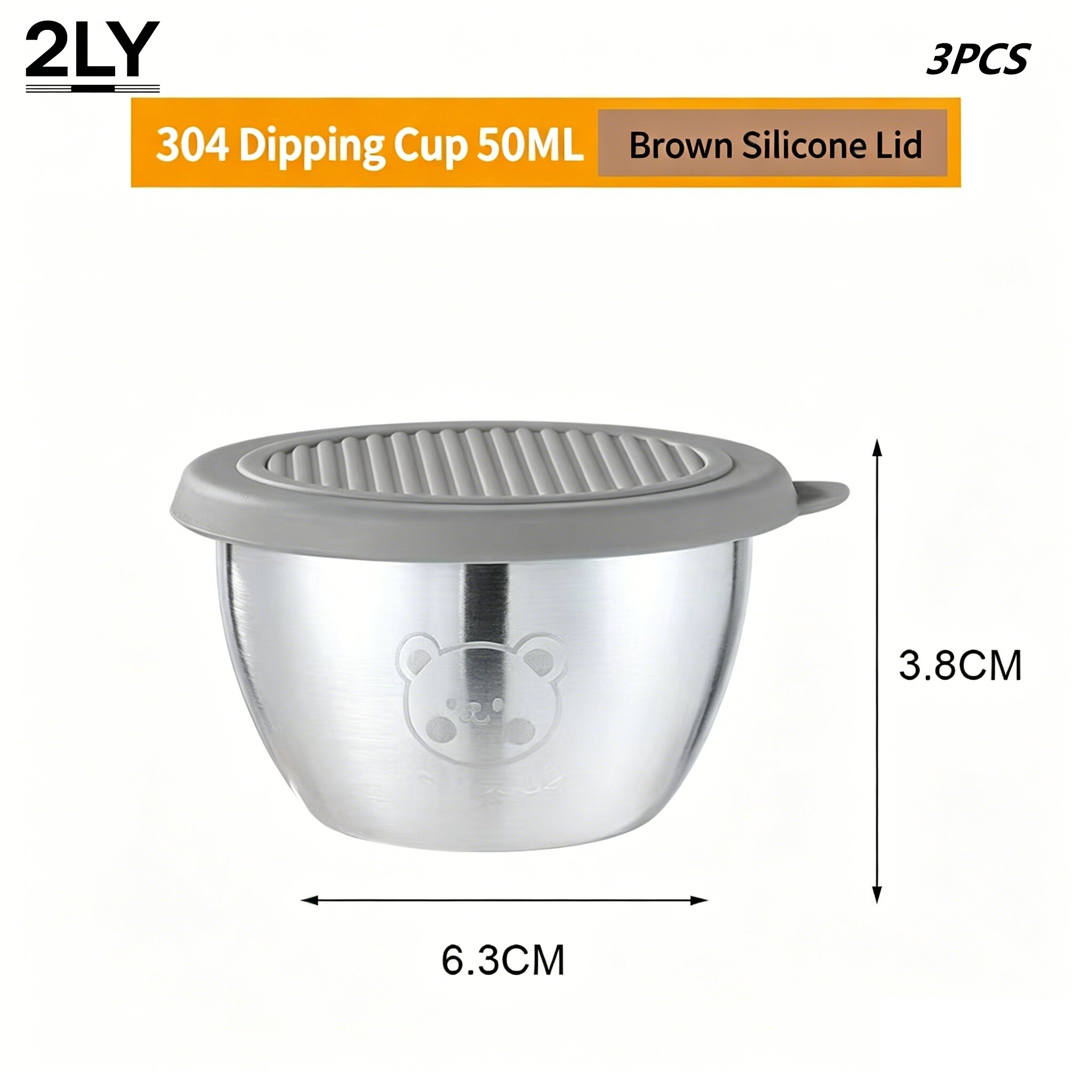 3Pcs 304 Stainless Steel Sauce - огляд і ціна Sauce Dipping Cup